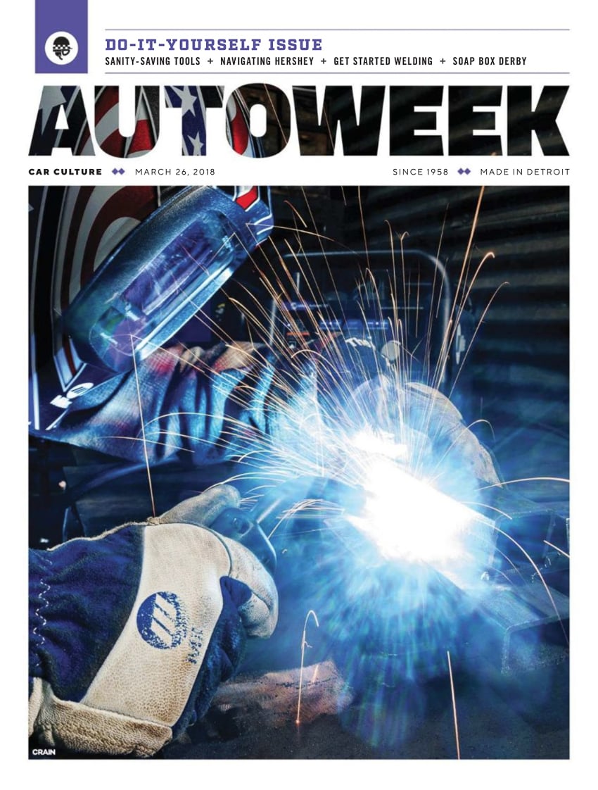 Tear Sheet from Autoweek magazine with photography by Marek Dziekonski