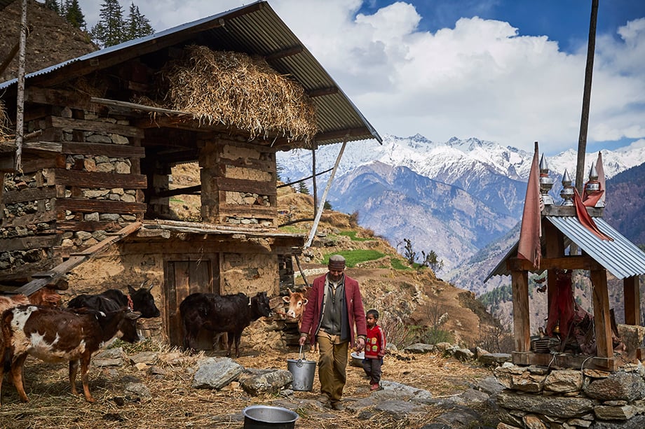 Mark Katzman’s Real and Raw Travels through India for FES - Image of a village in the Himalayas