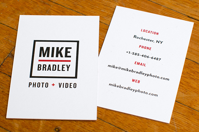 Mike Bradley final logo on paper