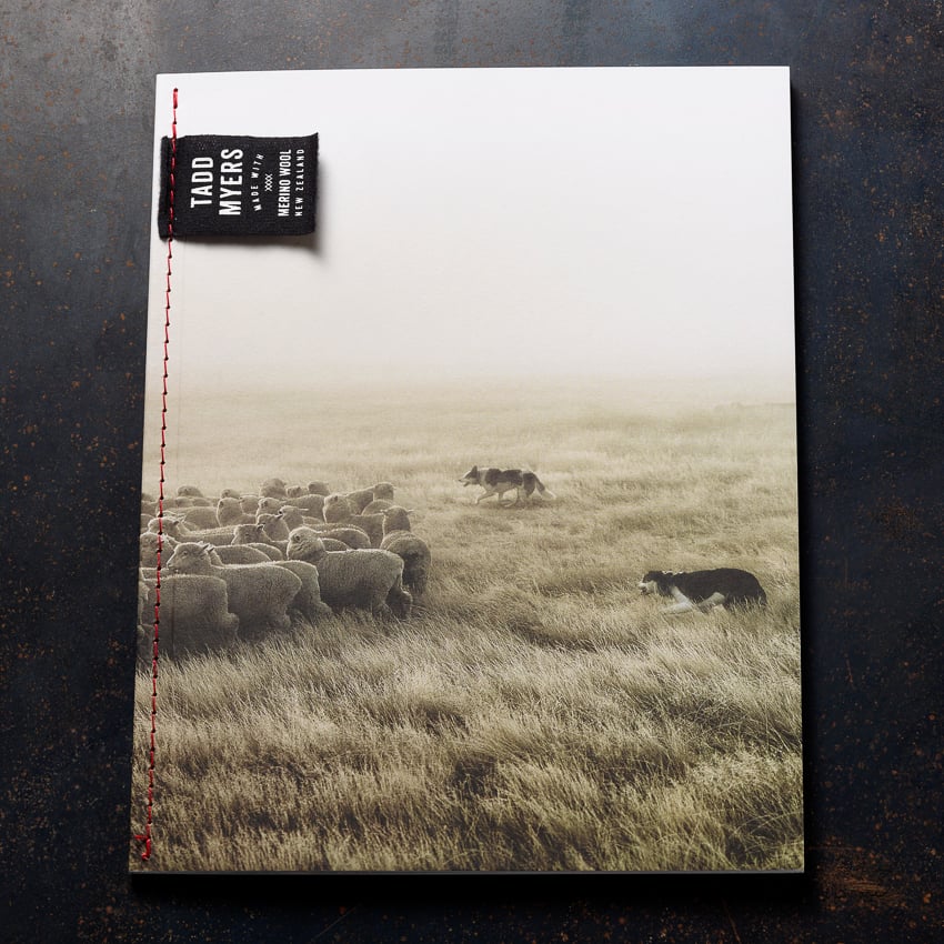 image of photographer Tadd Myers' New Zealand Sheep project mailer booklet