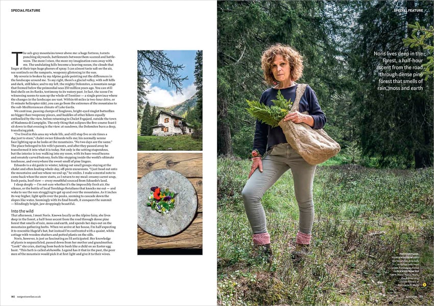 image of the Trentino feature in National Geographic Traveller by Nico Avelardi