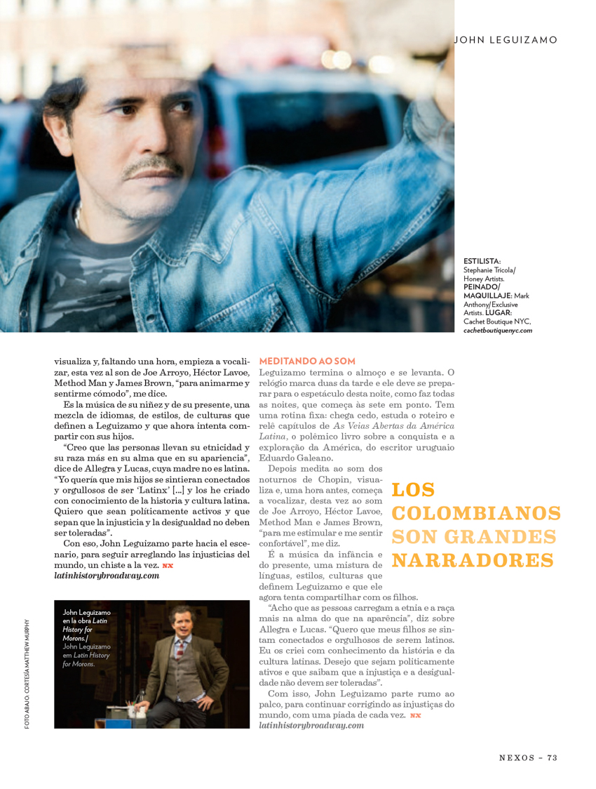 John Leguizamo for Nexos Magazine by Chris Sorenson