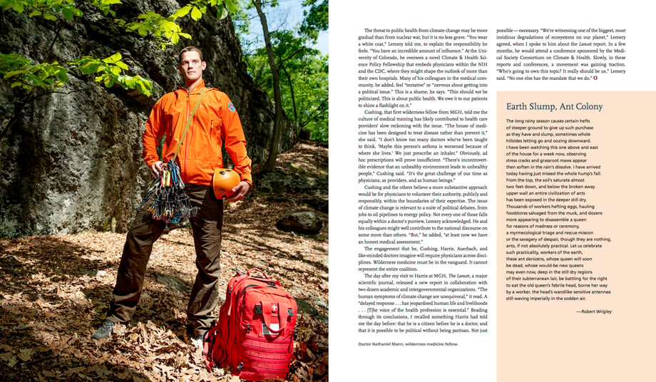 Tear sheet showing another wilderness medicine practitioner 