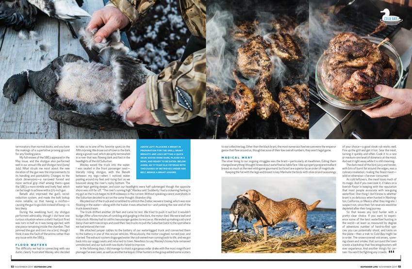 Man hunting and cooking geese and ducks shot by photographer Matt Nager.