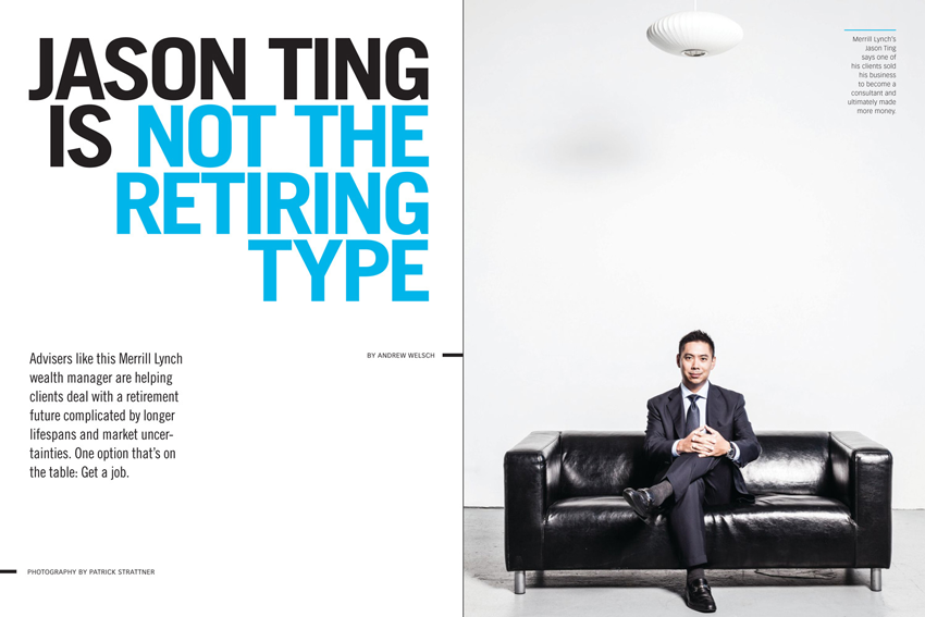 Horizontal tear sheet showing an excerpt from the cover story 