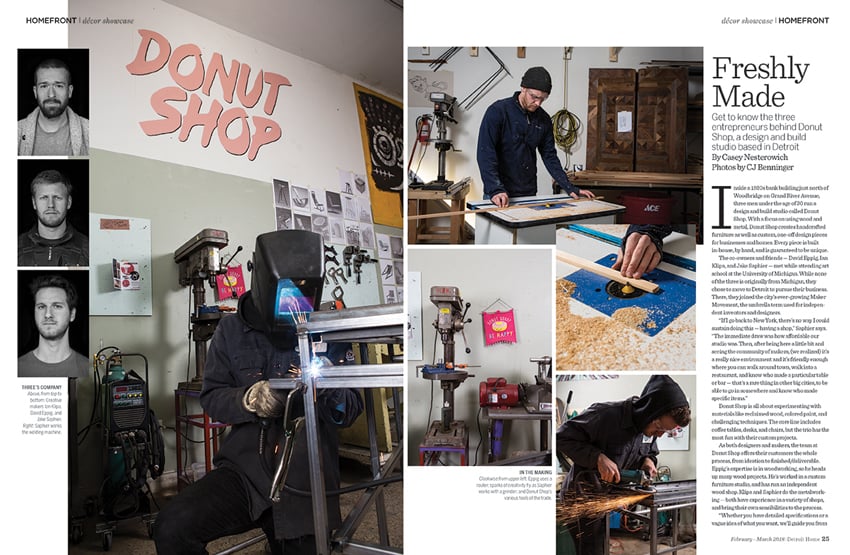 Feature story in Detroit Home photographed by CJ Benninger
