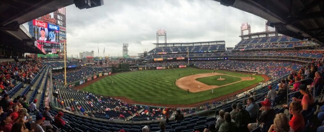 Enjoying the Phillies game with the WM crew. Photo by Duncan Kendall.