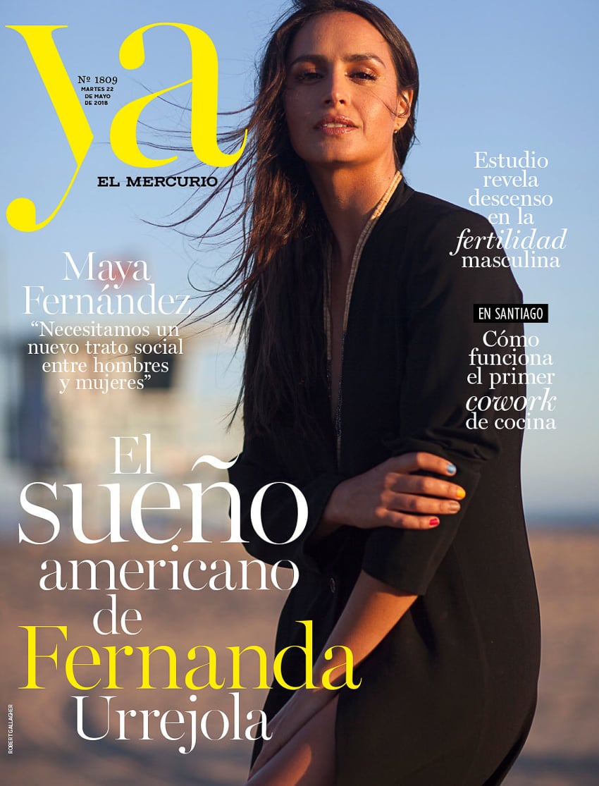 Cover of Ya Magazine featuring a portrait of Fernanda Urrejola by photographer Robert Gallagher