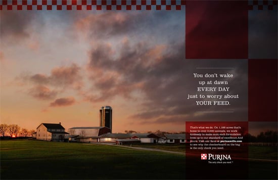 Photo of a farm taken for Purina by Minneapolis-based agriculture and portrait photographer Jamey Guy.