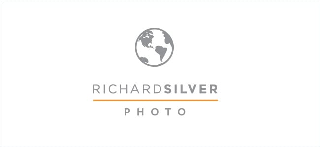 Logo option with grey text and an orange line separating the photographer's name and "photo"