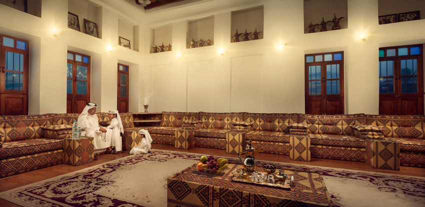 Family in Qatar house by Jiri Lizler