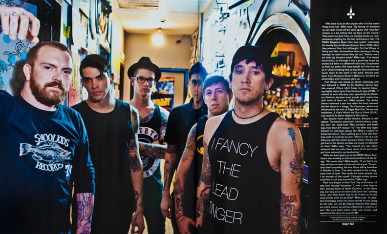 Closeup photo of the Alesana band members for Inked Magazine by Raleigh-based portraiture and social documentary photographer Bryan Regan.