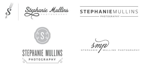 Stephanie Mullins logo prototypes
