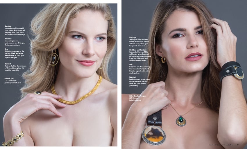 Jewelry and model photos by Gabriella Marks for Santa Fean