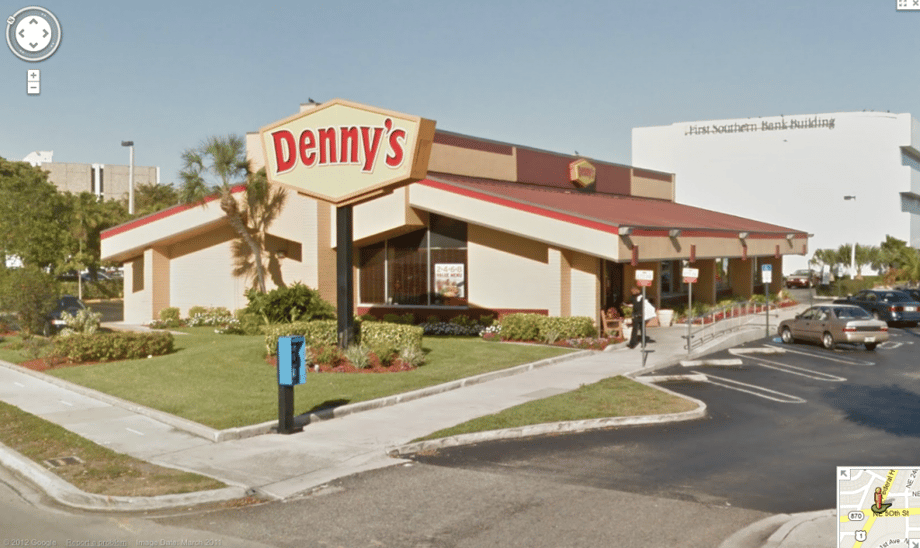 Google Street View of Denny's