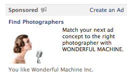 Wonderful Machine Facebook Ad