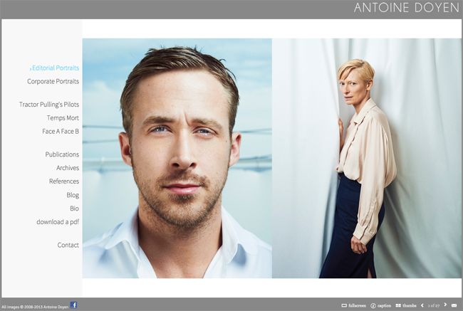 Antoine Doyen's stunning celebrity portraits of Ryan Gosling and Tilda Swinton