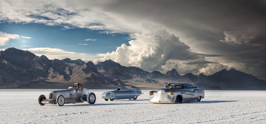 Cleveland-based commercial and fine art photographer Keith Berr created a series based around speed racing in Utah's Bonneville Salt Flats.