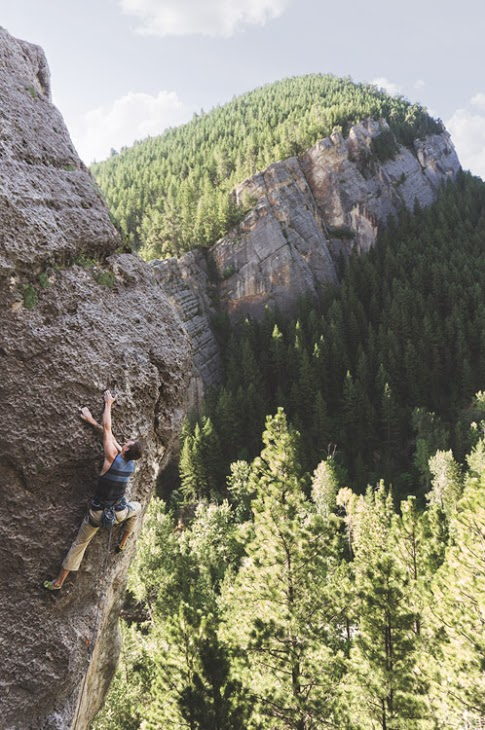 Scott Clark's photograph of cliff climbing