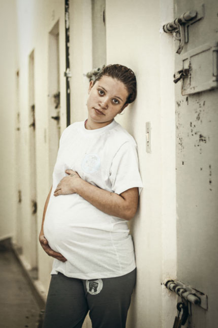 Pregnant woman in prison, Photograph by Milcho Pipin
