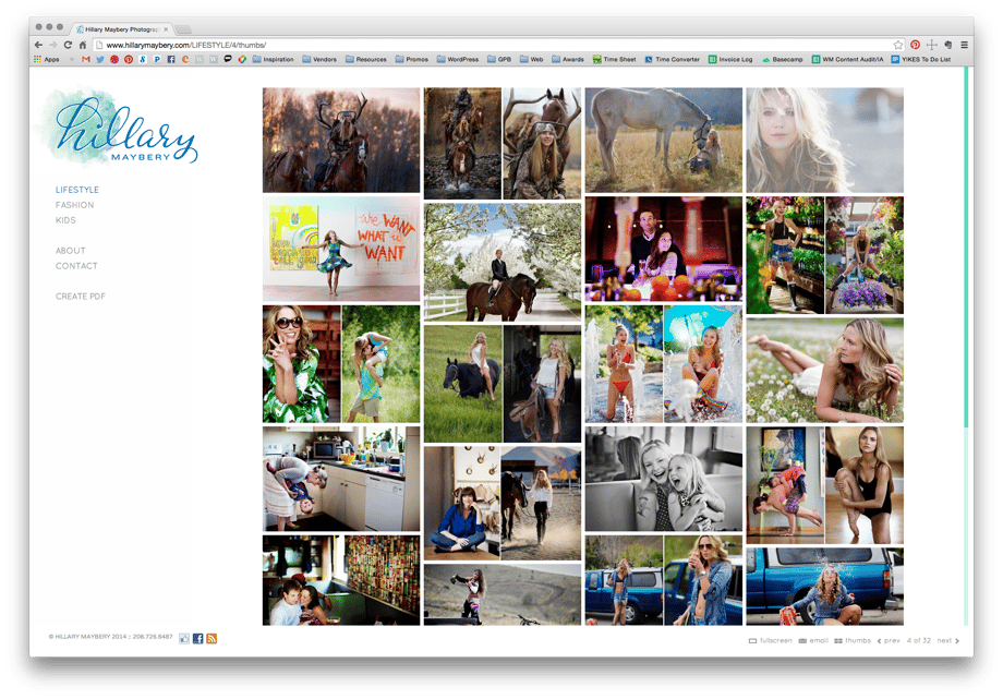 Hillary Maybery's new website gallery featuring lifestyle photopgraphy.