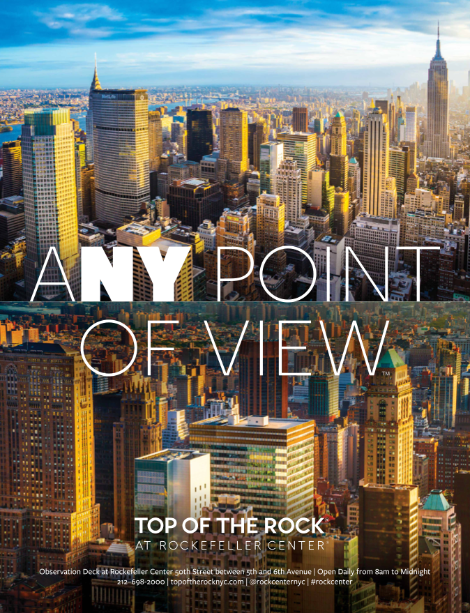 New York City-based architectural and aerial photographer Evan Joseph's work for Rockefeller Center's observation area Top of the Rock.