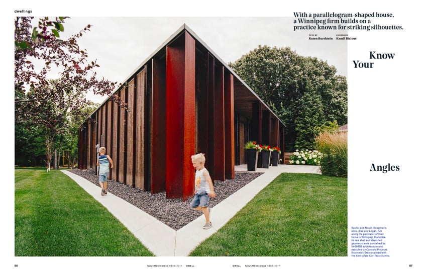 Tear Sheet from Dwell Magazine by Vancouver, Canada based photographer Kamil Bialous