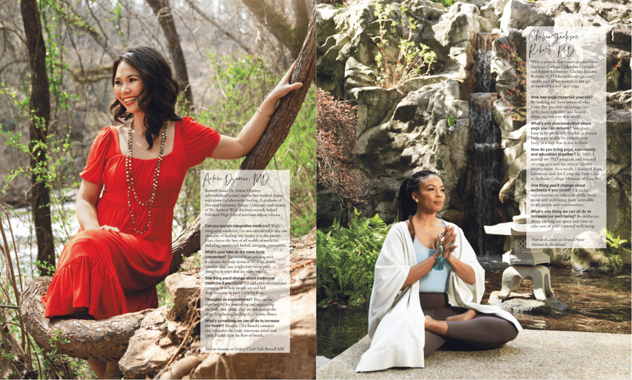Portraits of Doctors Arlene and Chelsea in a full spread for Modern Luxury by Patrick Heagney