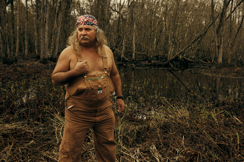 Swamp People cast member Bruce Mitchell photographed by Clay Cook.