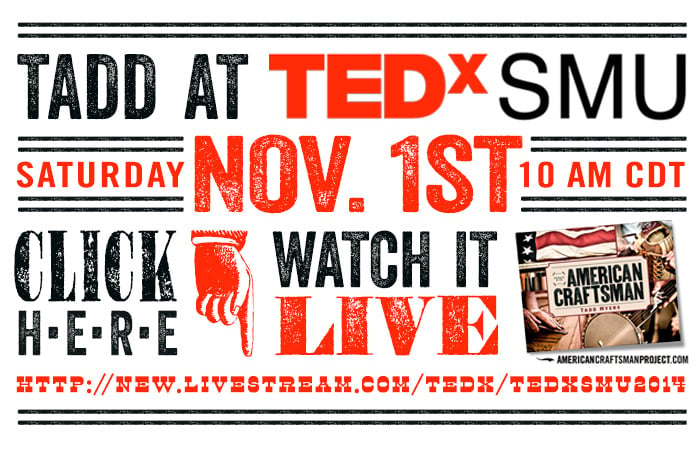 Typographic email promo designed to promote Tadd's TedxTalk