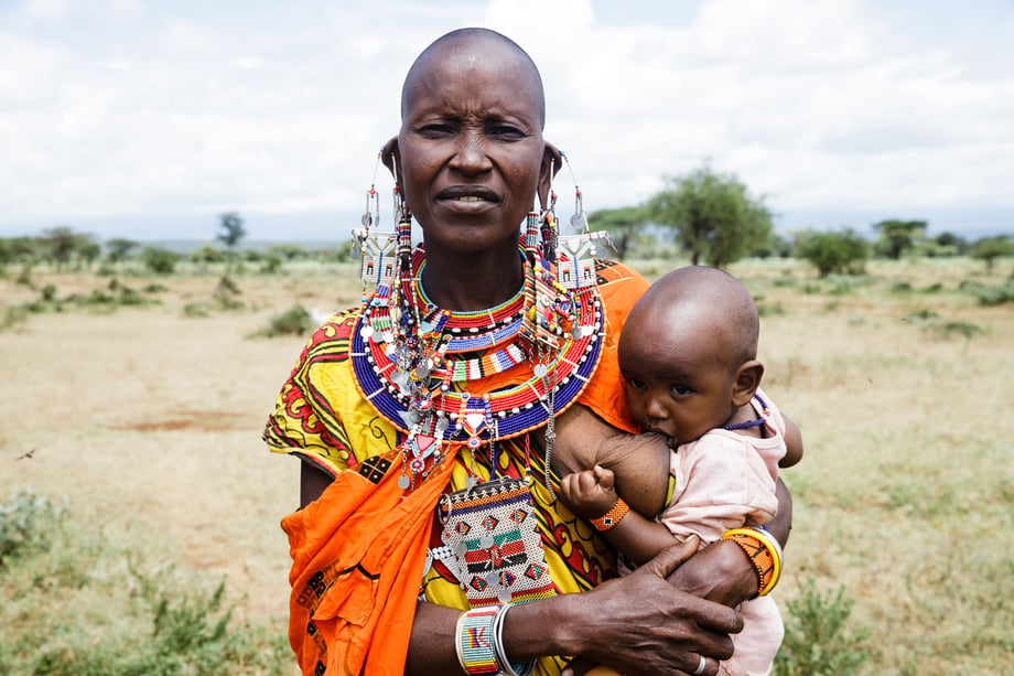 Tina Boyadjieva photographs a Massai mother as she breastfeeds for Lansinoh USA