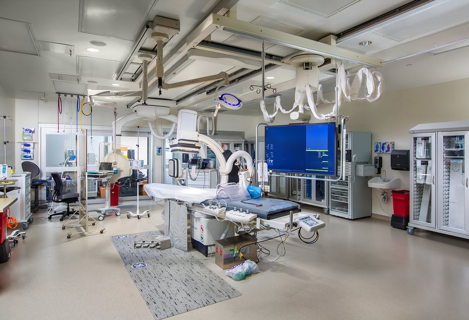 Josh LeClair photographs modern hospital equipment for UPHS Marquette.
