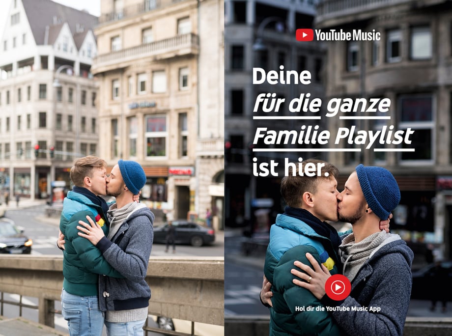 Carsten Behler's shots of a gay couple kissing in Cologne. Translation: Here is your “for the whole family” playlist.