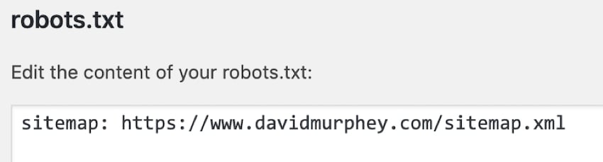 Sitemap placed into robots.txt using the Yoast plugin.