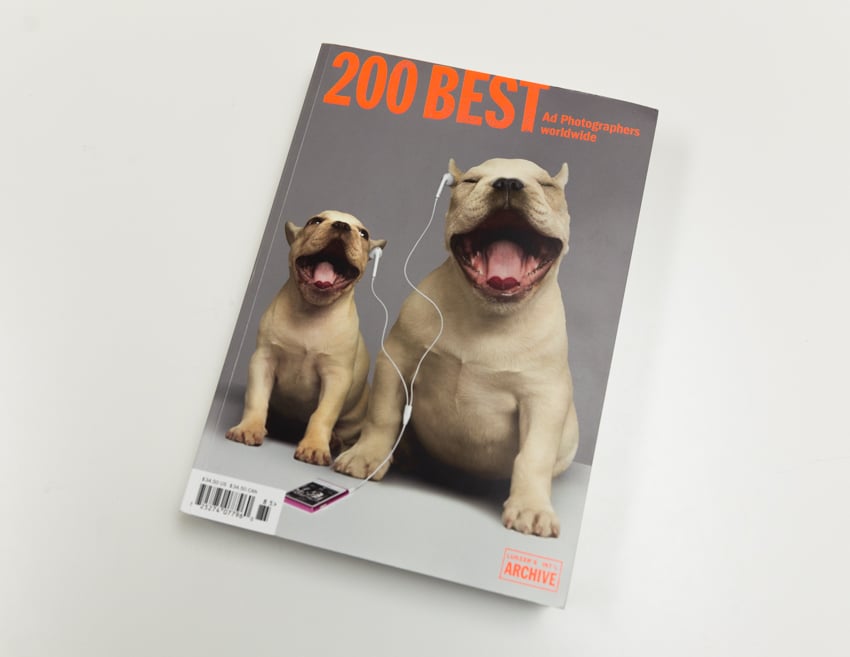 Cover image of two dogs listening to music shot for Ad Photographers Worldwide by Fernando Decillis