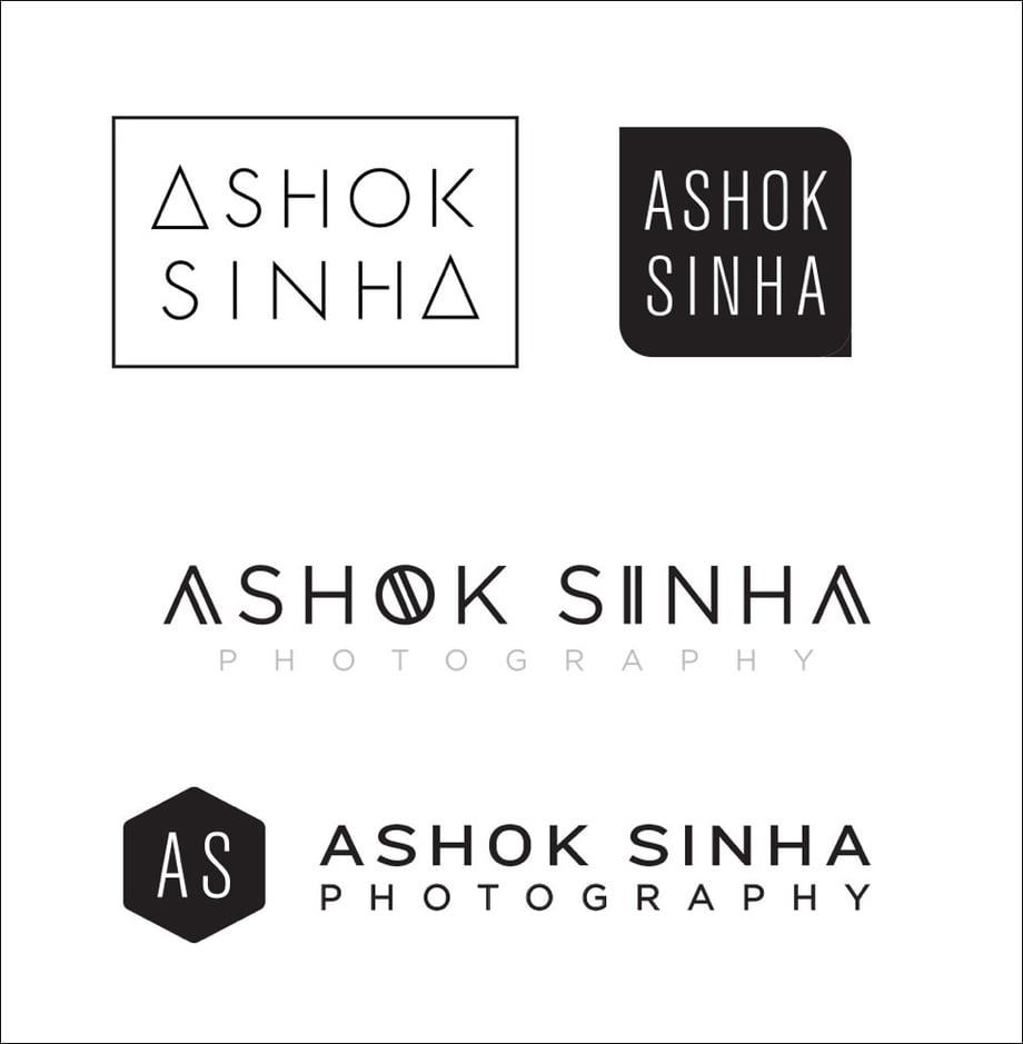 Proposed logo designs for Ashok Sinha.
