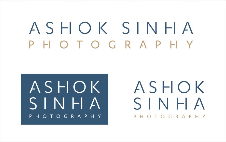 Primary and Secondary wordmarks for Ashok Sinha.