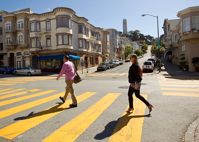 James Wirth and Shrry Heck on the streets of San Francisco