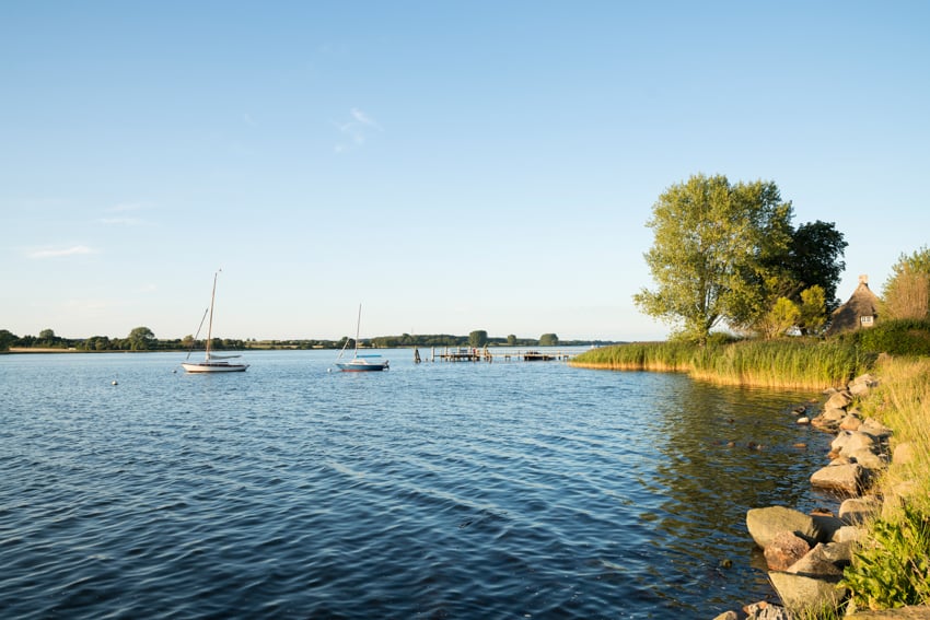 Photo of boats in the countryside on the Schlei for Landlust Magazine.