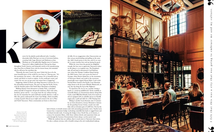 Vancouver spread in Marriot Magazine by Kamil Bialous