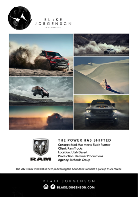 Blake Jorgenson's RAM truck campaign to clients