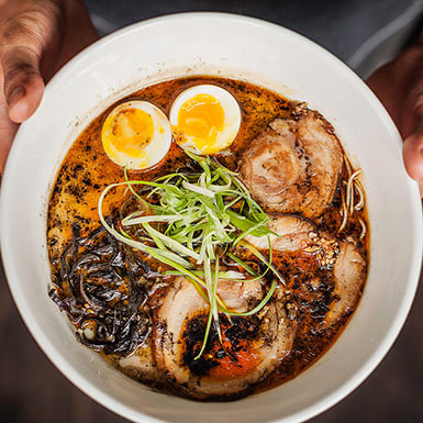 Bob Stefko's photograph of a bowl of ramen featured on the cover of Country Gardens Magazine