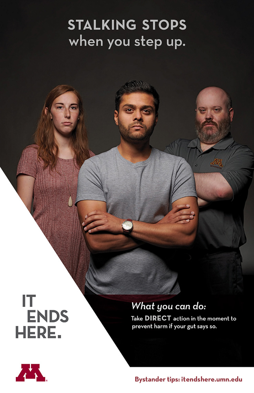 University of Minnesota students for anti-sexual harassment campaign uses photo by David Bowman