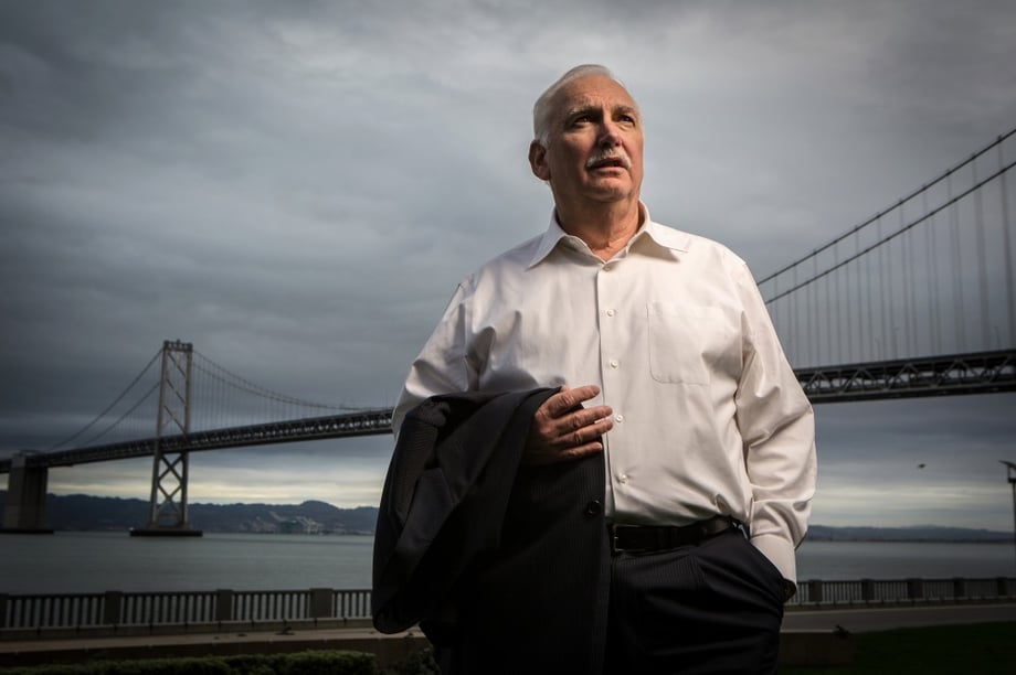 California-based commercial and editorial photographer Carl Costas shot some top executives in front a San Francisco backdrop. 