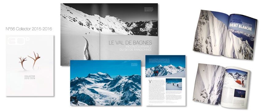 David Carlier’s landscape photography of mountains, featured in the December 2015 issue of 30° Degrés Magazine