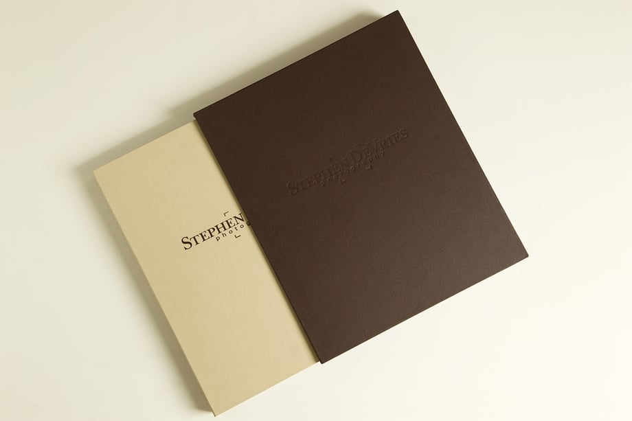 Front cover of Stephen DeVries' physical portfolio