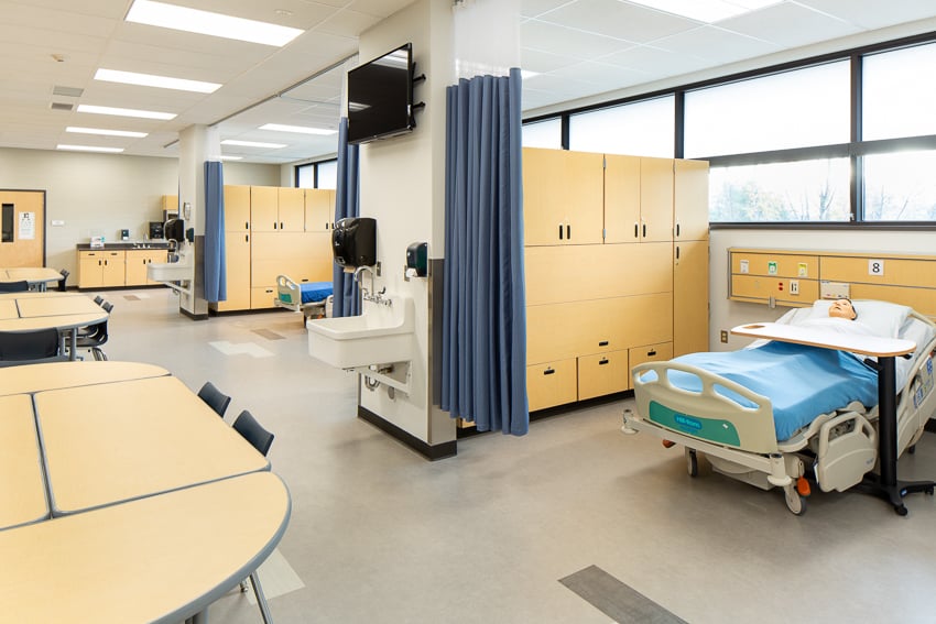 Puget Sound hospital's Skills Center  classroom and laboratory shot by Andrew Buchanan.