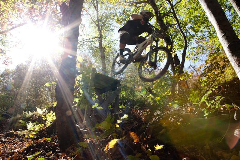 A picture from Ehrin’s workshop assignment shooting downhill mountain biking.