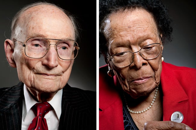 Vincent Lindyberg (left) and Mary Ellen (right), both portraits shot by Washington-based photographer Eli Meir Kaplan 