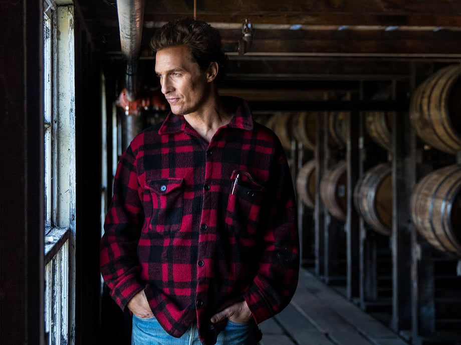 Fernando Decillis photographs Matthew McConaughey as he tours the Wild Turkey distillery cellar.